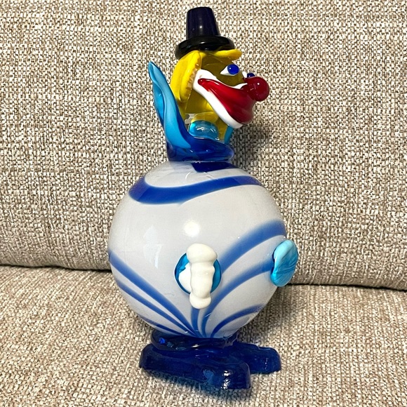Vintage Hand Blown Glass Clown - Picture 5 of 7